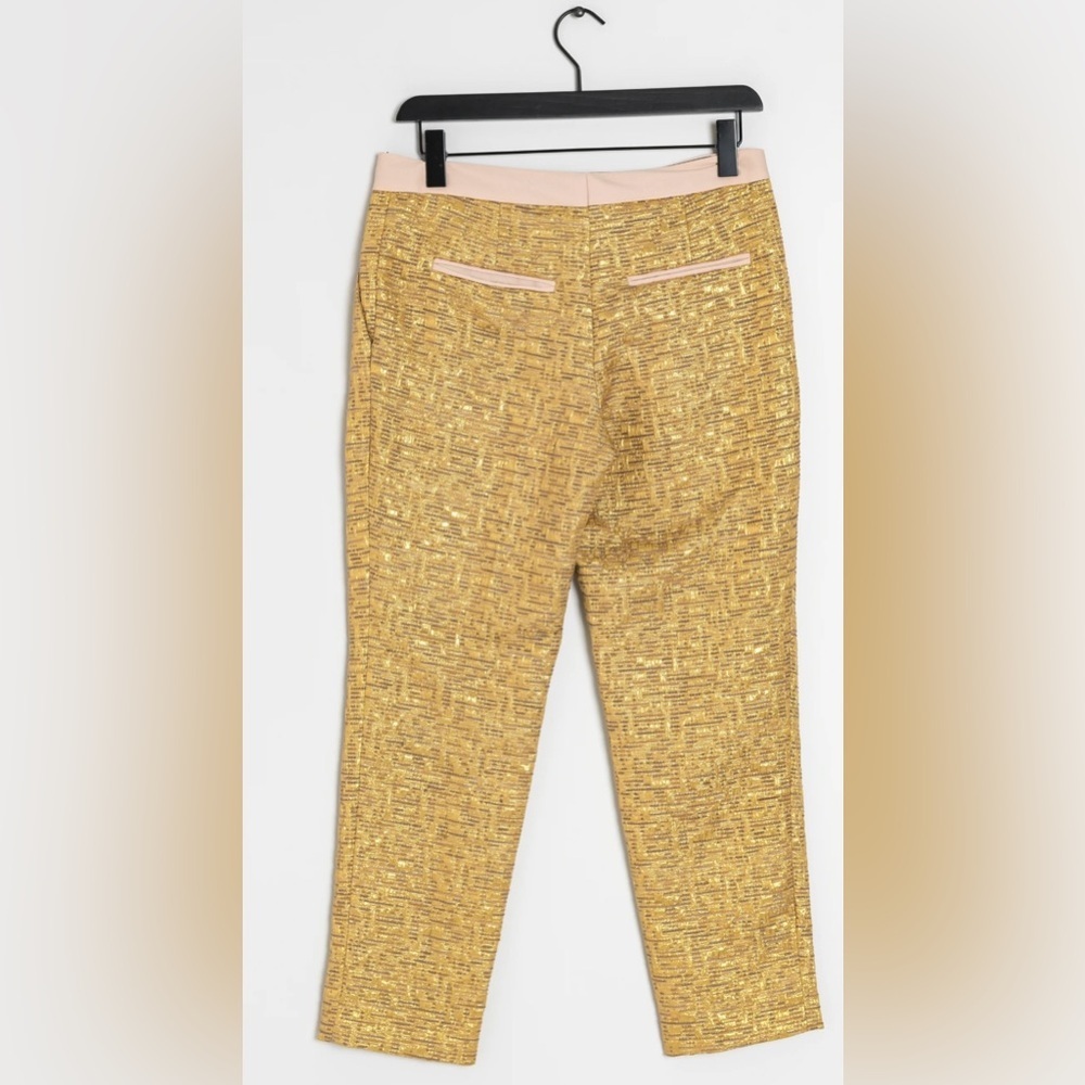 NWT By Malene Birger Metallic Gold Trousers - Picture 2 of 8
